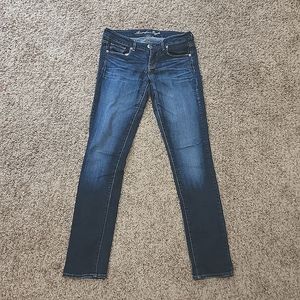American Eagle Skinny Jeans, Size 8, Stretch, Dark Wash